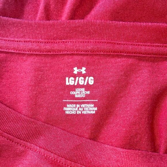 UNDER ARMOUR Maryland Terrapins Red Performance Long Sleeve Shirt Womens Large - Picture 9 of 13